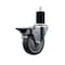 Service Caster 4'' Thermoplastic Rubber Swivel 1-3/4'' Expanding Stem Caster with Brake SCC-EX20S414-TPRB-PLB-134 - alternate 1